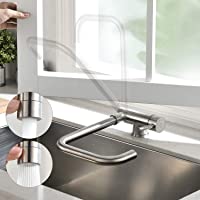 CECIPA 360° Grifo de cocina para fregadero-Grifos montados en ventanas-Grifo de Fregadero Plegable de Acero Inoxidable…